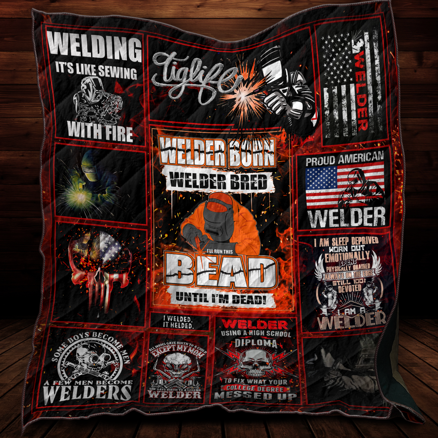 Premium Welder Born Welder Bred Quilt MEI