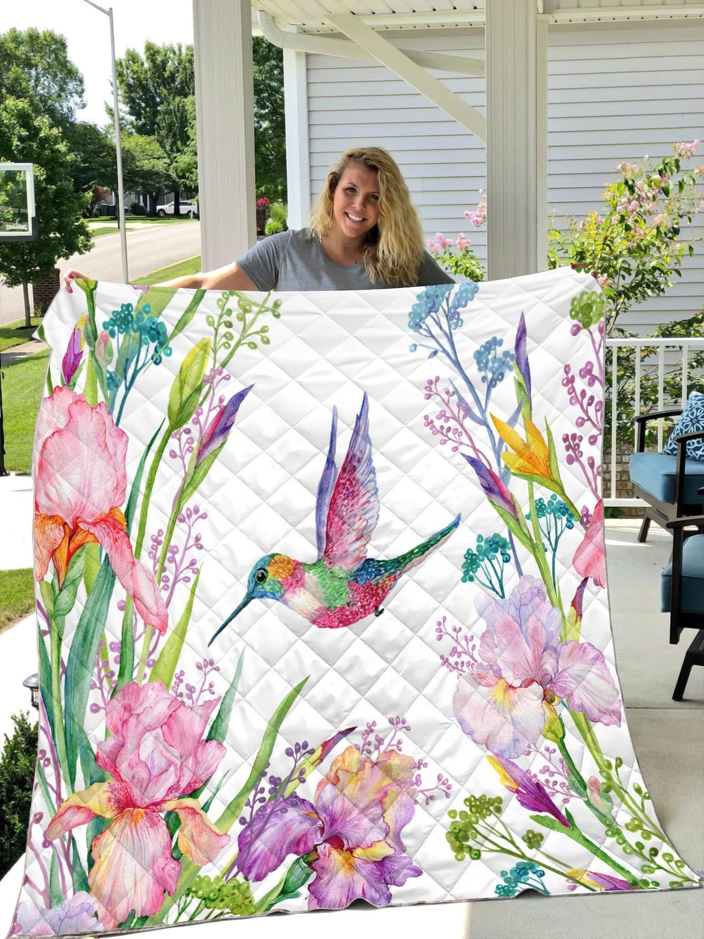Hummingbird Lovers 3D Printed Quilt