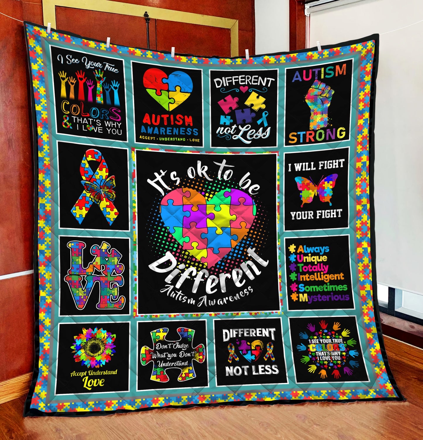 It's Ok To Be Diffirent Quilt LAM20060803-LAM