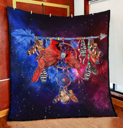 Beautiful Cardinal Birds Dreamcatcher Quilt