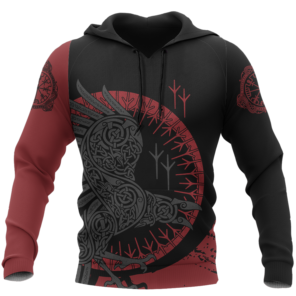 Viking Raven Pullover - Amaze Style™-ALL OVER PRINT HOODIES