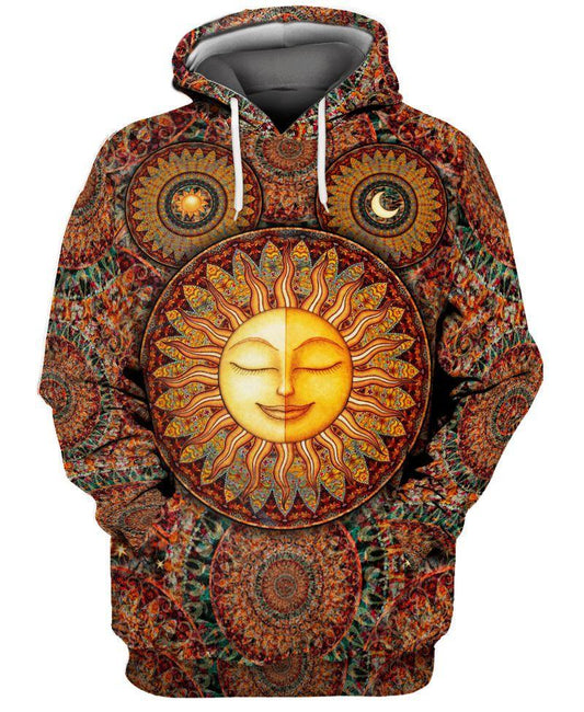 Hippie Sunflower 3D All Over Printed Unisex Shirts
