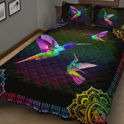Rainbow Hummingbird Quilt Bedding Set-ML ML030601