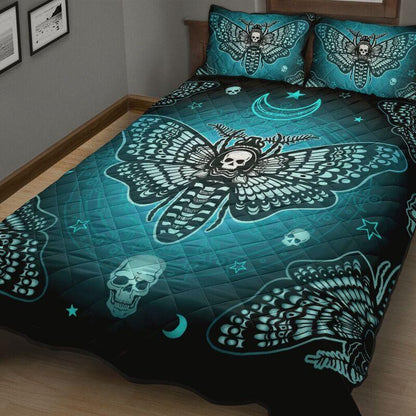 Quilt bedding set butterfly love skull PL