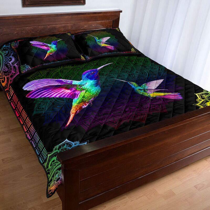 Rainbow Hummingbird Quilt Bedding Set-ML ML030601