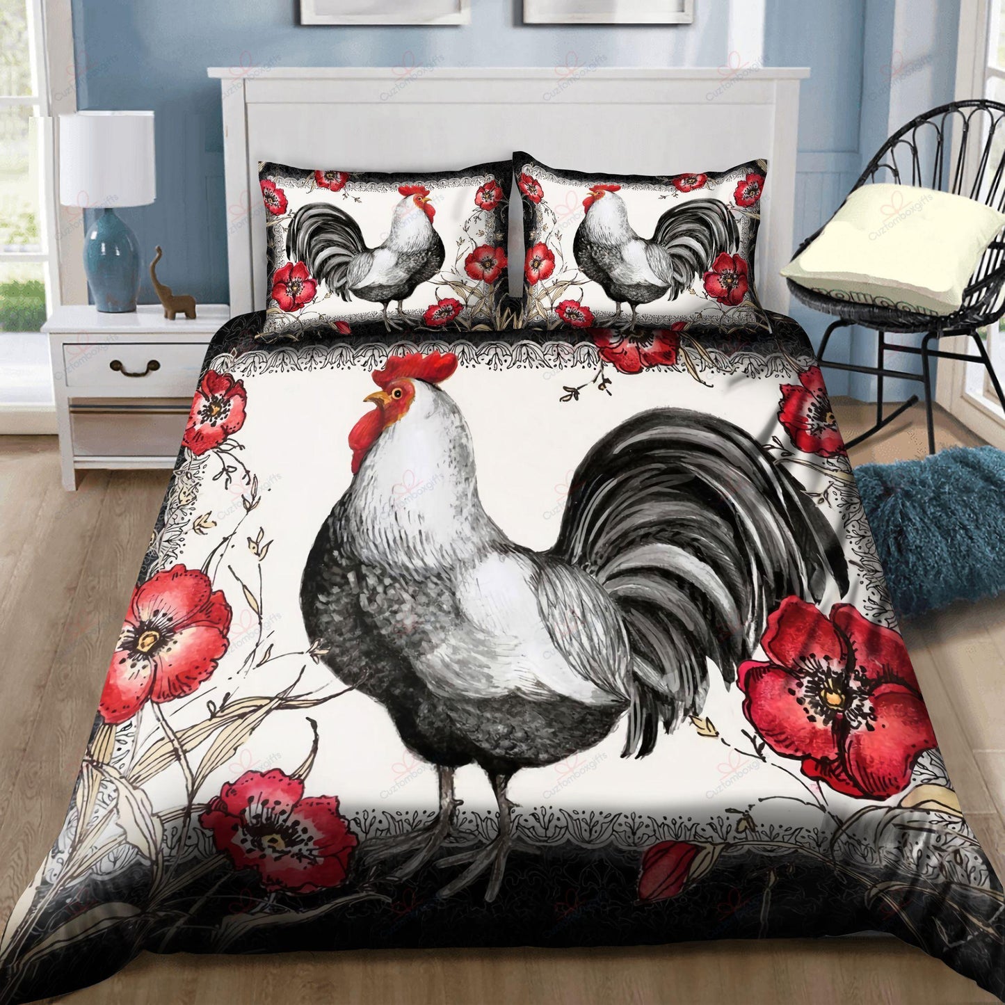 Chicken Vintage Love Bedding Set SU120601