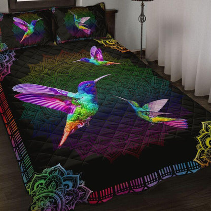 Rainbow Hummingbird Quilt Bedding Set-ML ML030601
