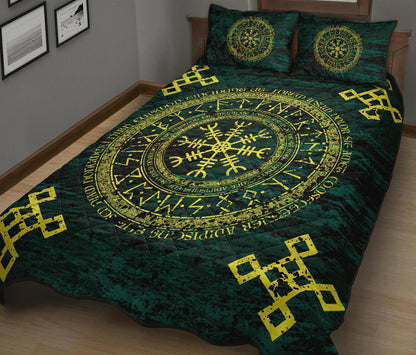 Viking Vegvisir Quilt Bed Set
