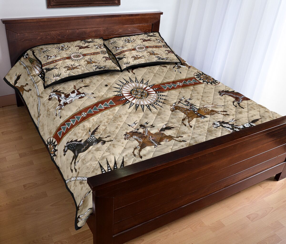 Native American Horses Pattern Quilt Bedding Set Pi200504S1-Quilt-MP-Twin-Vibe Cosy™