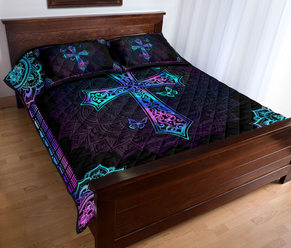 Jesus Cross Quilt Bedding Set TT21052001 HV