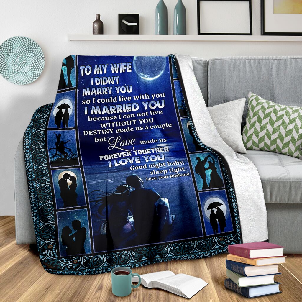 Custom Blanket To My Wife-Best Gift For Wife-Sherpa Blanket TA