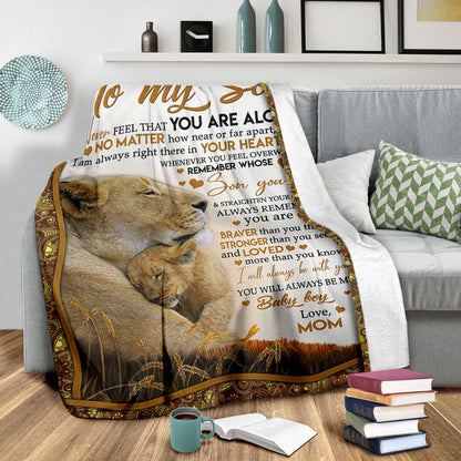Custom Blanket Lion To My Son-Best Gift For Son-Sherpa Blanket TA