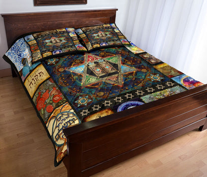Jewish Star of David Quilt Bedding Set Pi081005S1 - Amaze Style™-Quilt