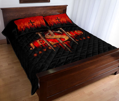 Jesus Saved My Life- Jesus Quilt Bedding Set TA