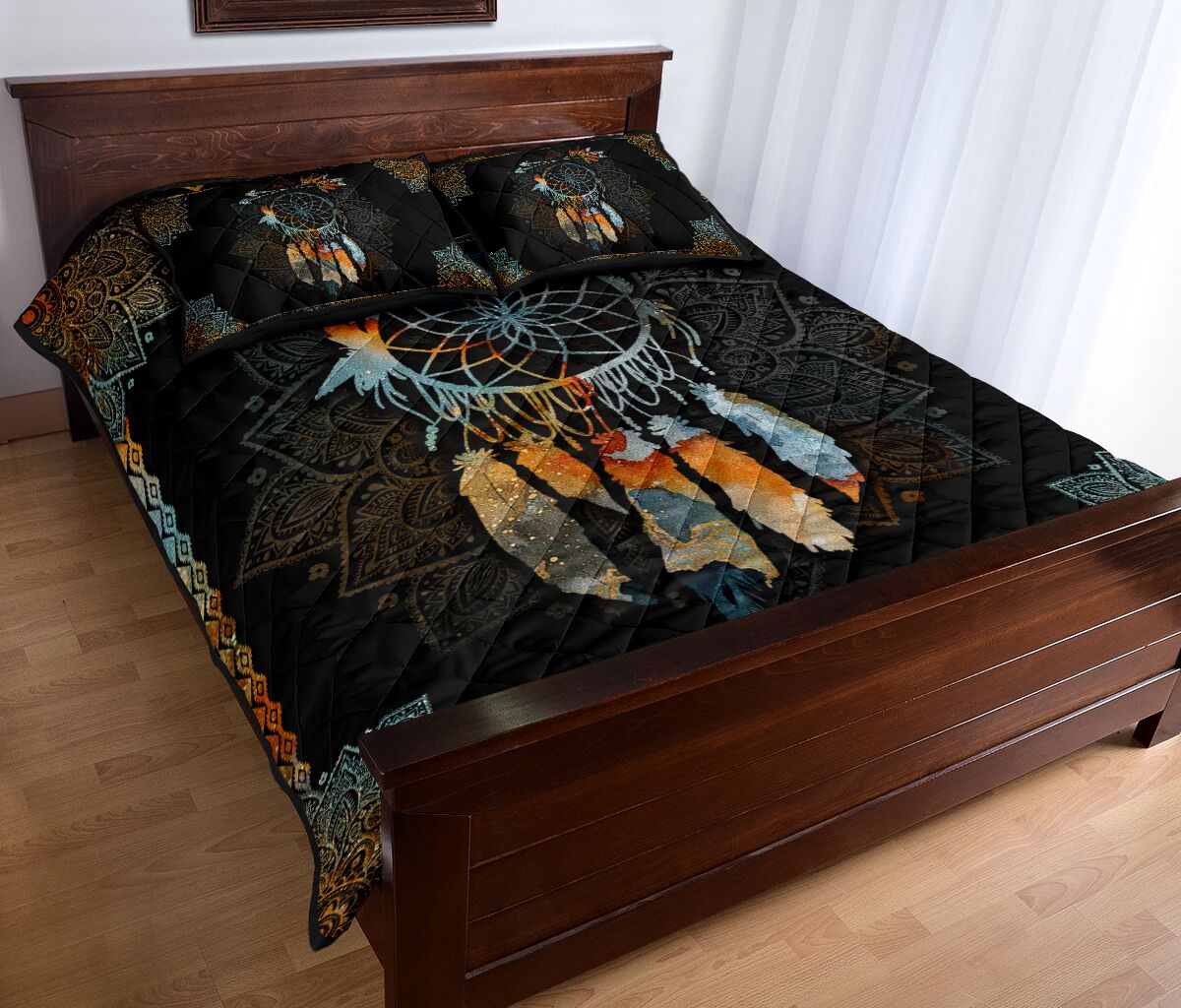 Native American Dreamcatcher Feather Quilt Bedding Set Pi13062002