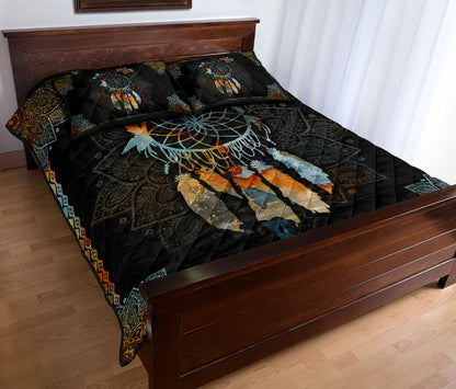 Native American Dreamcatcher Feather Quilt Bedding Set Pi13062002