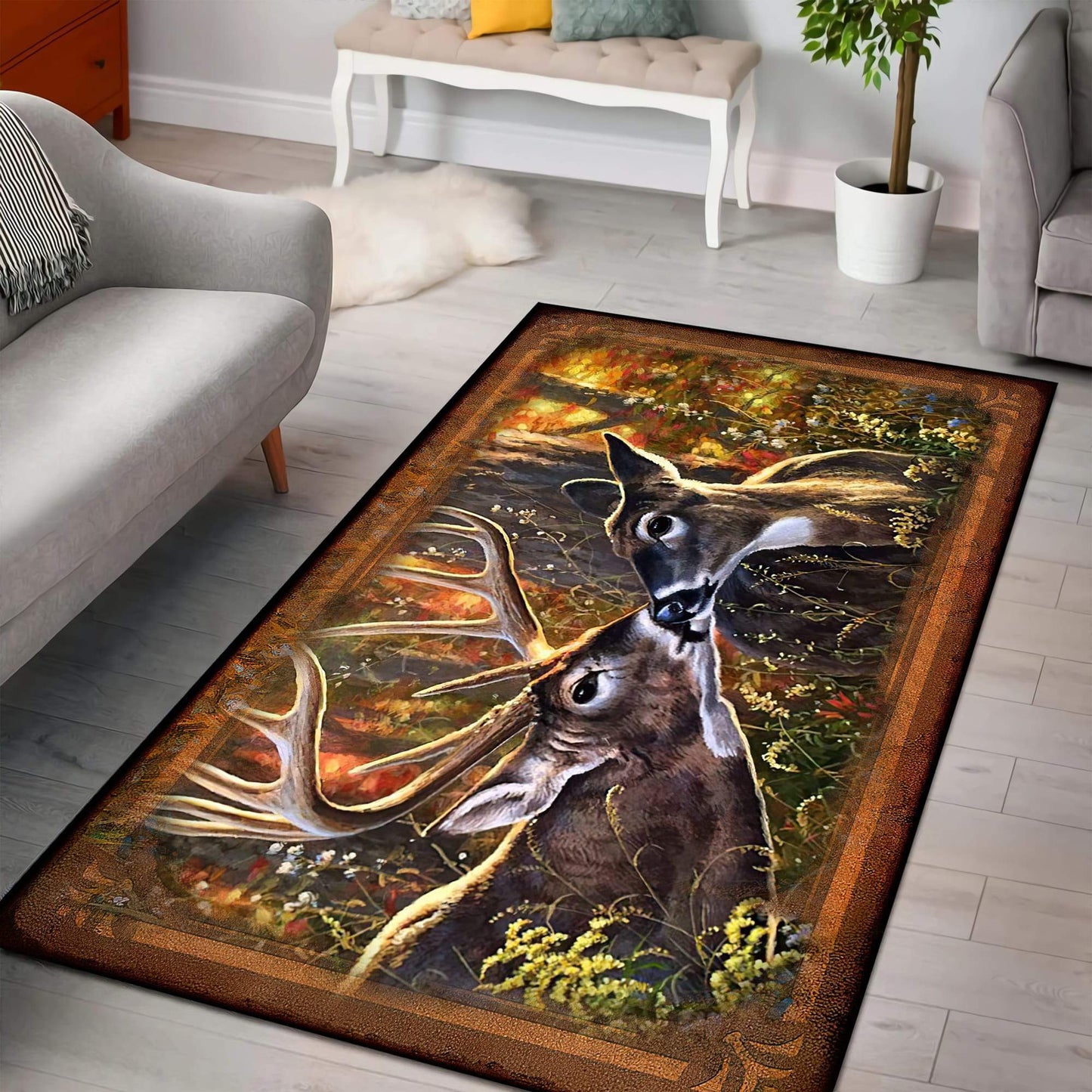 Couple Deer 3D Rug AM082057-LAM