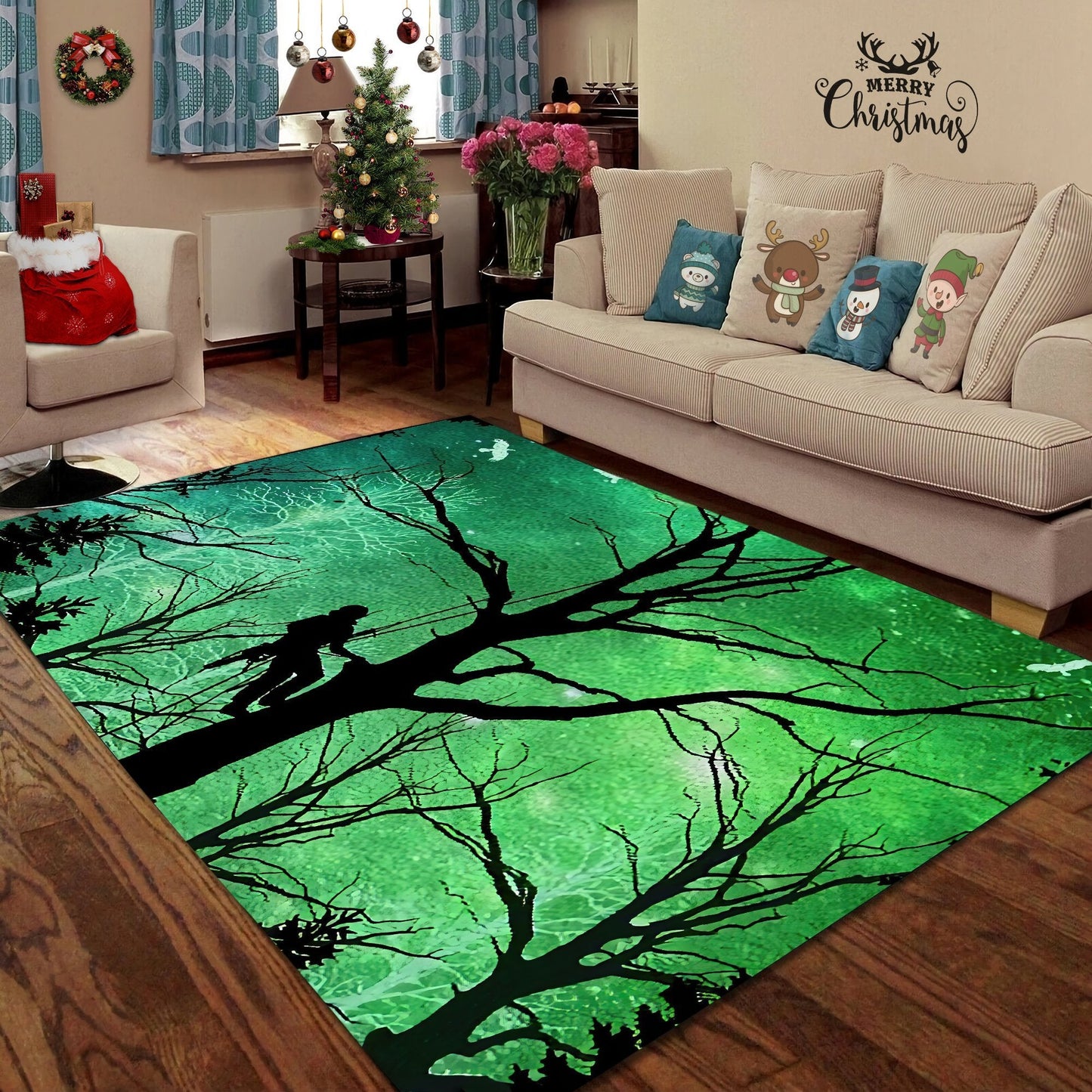 Premium All Over Printed Arborist Logger Lumberjack Rug MEI