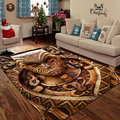Carved Maori Wood Rug No 1 VP17072105.S1