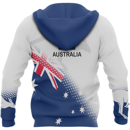 Australia Flag Zip Hoodie Dots Version PL - Amaze Style™-Apparel