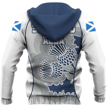 Scottish Thistle Pullover Hoodie Rugby Style NNK 1525 - Amaze Style™-Apparel