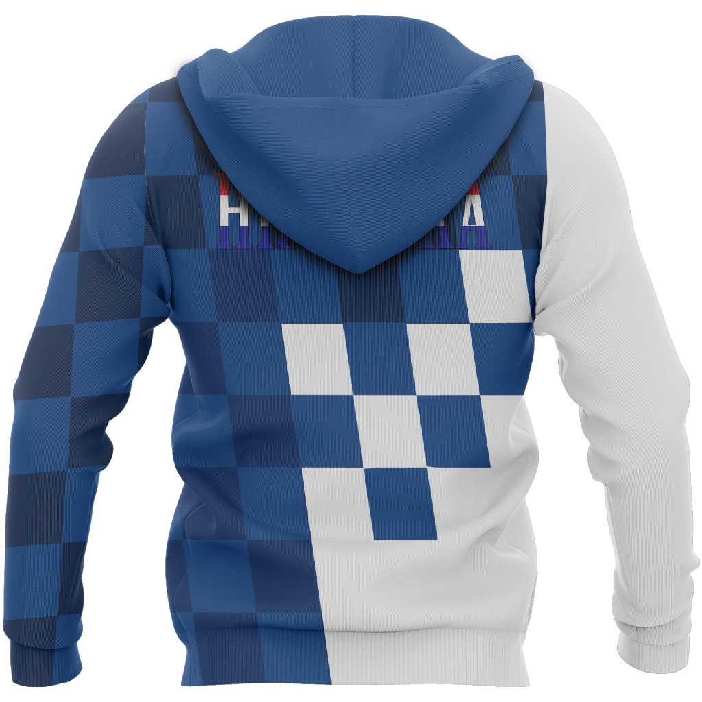 Croatia Coat Of Arms Zip Hoodie Blue Version A02 - Amaze Style™-Apparel
