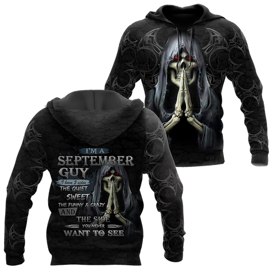 September Guy Skull 3D All Over Printed Shirts JJW26102008ST