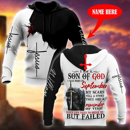 September Guy - Son of God Custome Name 3D All Over Printed Shirts For Men and Women MH141120S9
