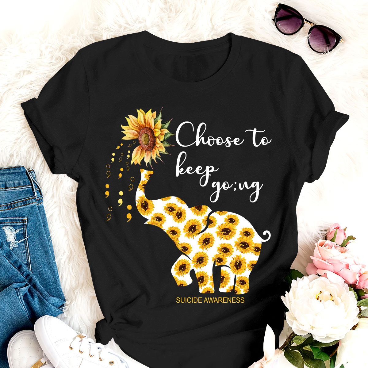 Choose To Keep Going Suicide Awareness T-shirt Special Gift