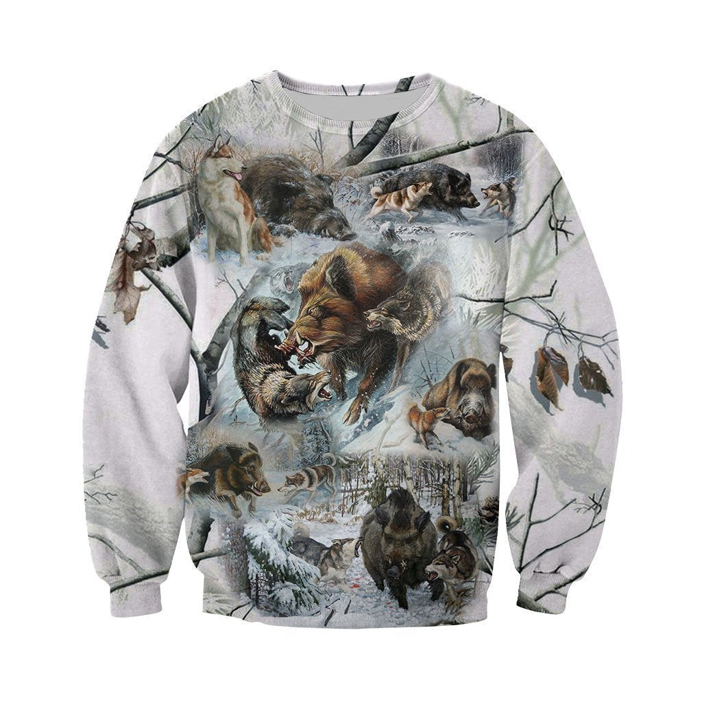 3D Printed Winter Boar Hunting Art Clothes - Amaze Style™-Apparel