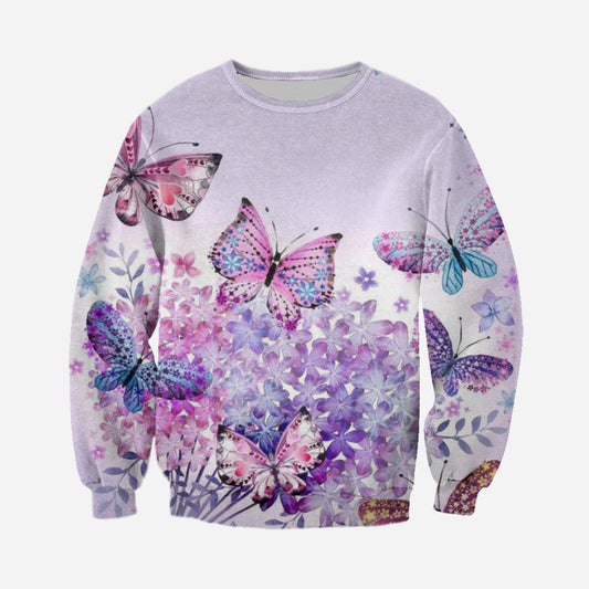 3D All Over Printed Butterflies Clothes-Apparel-6teenth World-Sweatshirt-S-Vibe Cosy™