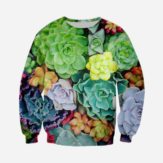 3D All Over Printed Colorful Succulent Shirts - Amaze Style™-Apparel