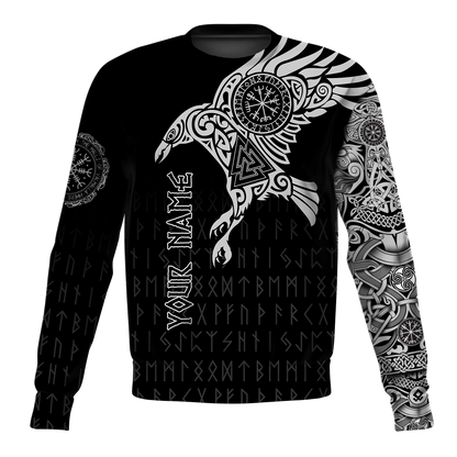 Vikings - The Raven of Odin Tattoo Custom Name