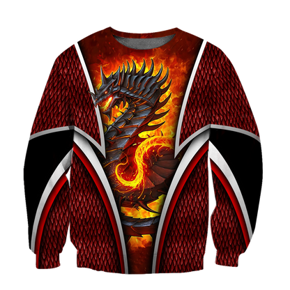 Premium Fire Dragon All Over Printed Shirts For Men And Women MEI