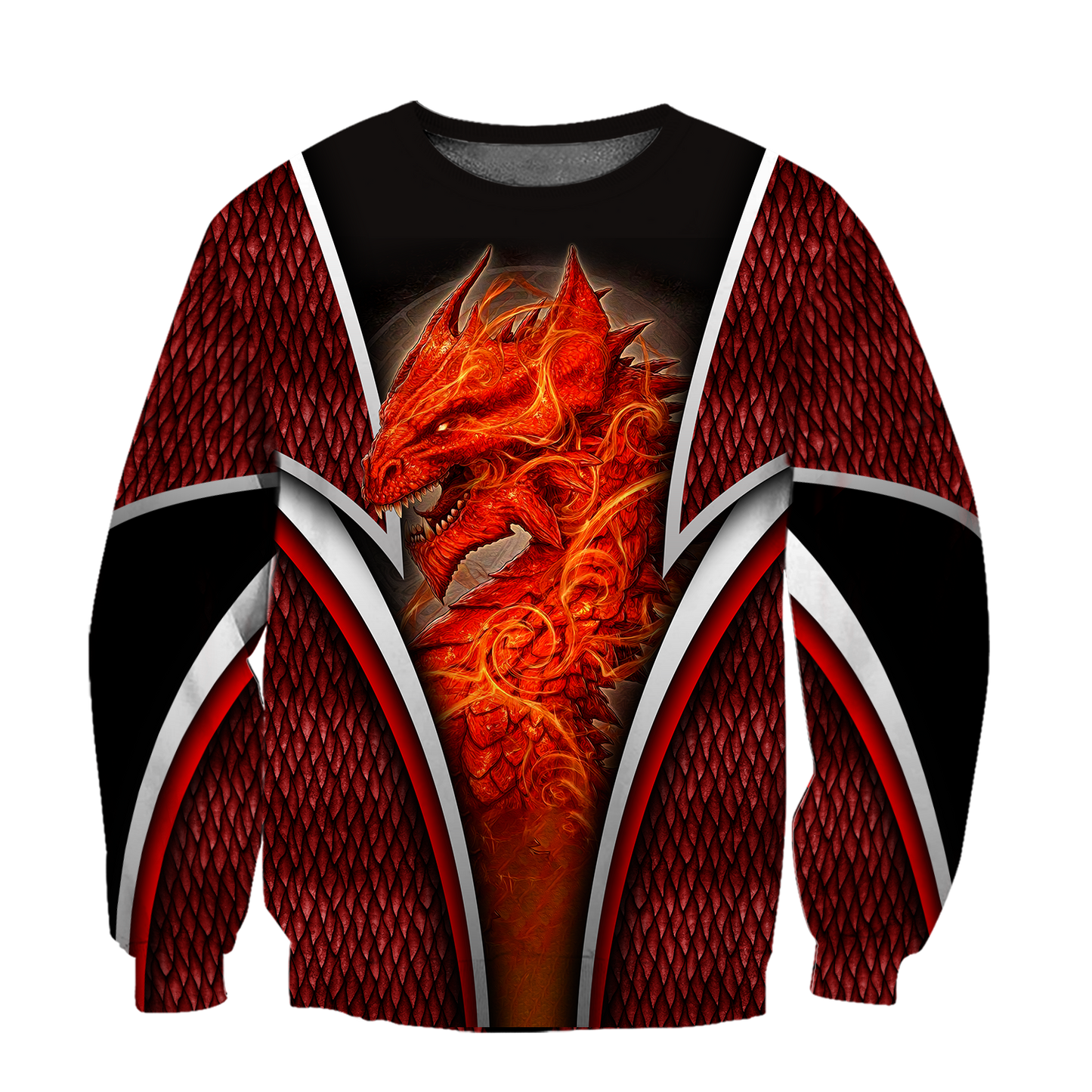 Premium Red Fire Dragon All Over Printed Shirts For Men And Women MEI