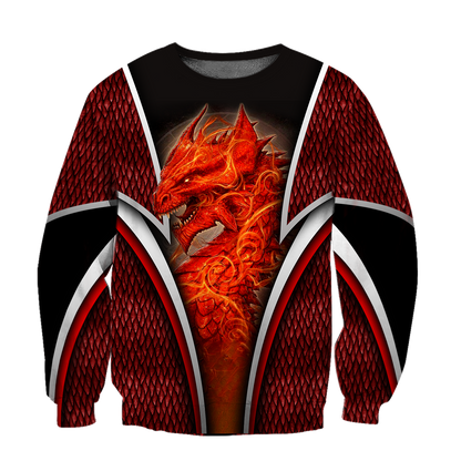 Premium Red Fire Dragon All Over Printed Shirts For Men And Women MEI