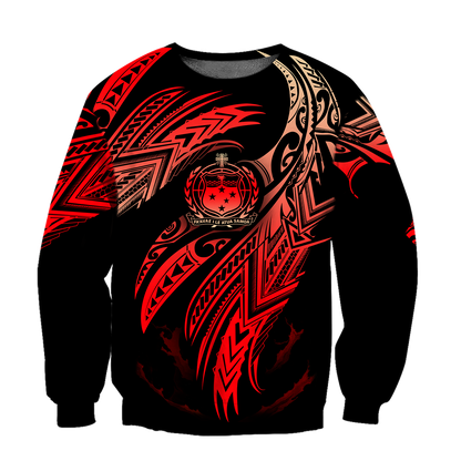 Amazing Samoa Polynesian 3D Tattoo Unisex Deluxe Hoodie ML
