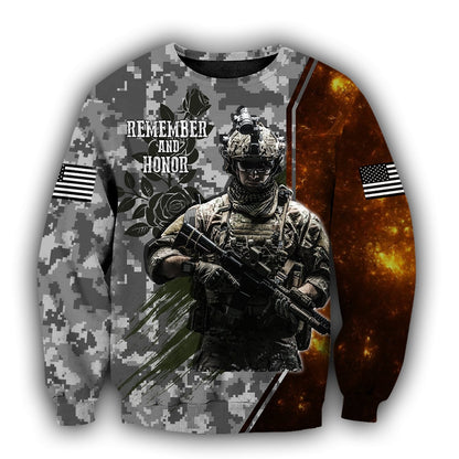 Memorial day Remember and honor the heroes 3D over printed shirts grey TR140402A - Amaze Style™-Apparel