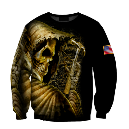 Skull Roofer All Over Printed Hoodie For Men MEI