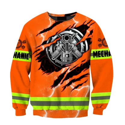 All Over Printed Mechanic Hoodie For Men and Women TN