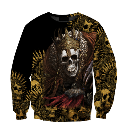 Unique Unisex All Over Printed King Skull Shirts MEI