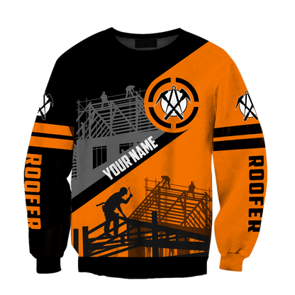 Custom Name Roofer Man 3D All Over Printed Shirts For Men