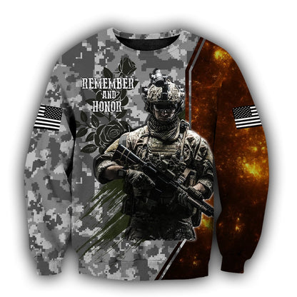 Memorial day Remember and honor the heroes 3D over printed shirts grey TR220403 - Amaze Style™-Apparel
