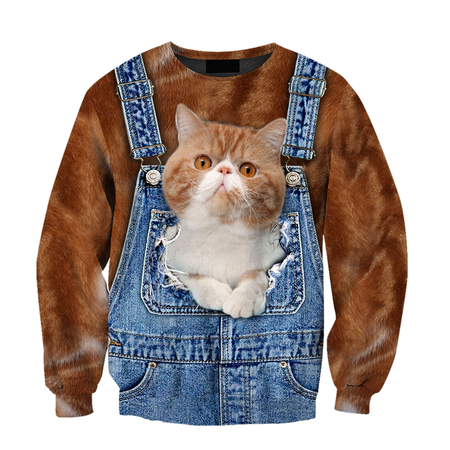 Love Cat cover Exotic Shorthair face hair 3D all over shirts