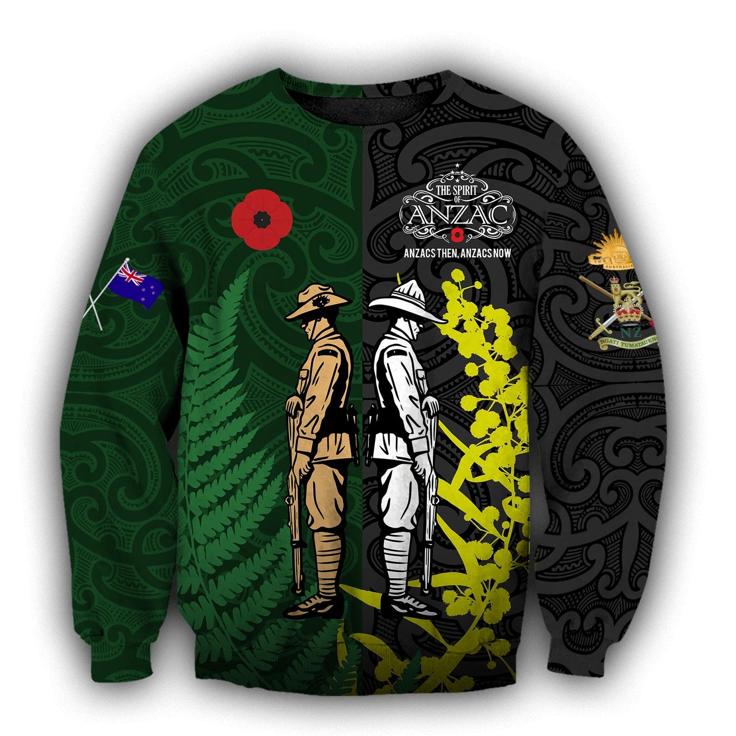 Tmarc Tee The ode Anzac day Kiwi and Australia Soldier 3D print shirts