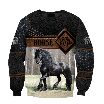 Premium Friesian Horse 3D All Over Printed Unisex Shirts