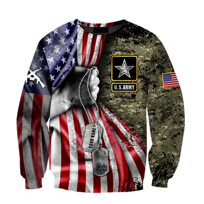 US Army tag Custom name 3D shirts for men and women