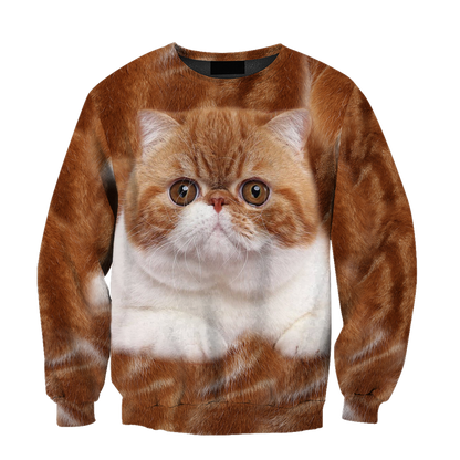 Exotic Shorthair Cat face hair premium hoodie sweatshirt cover