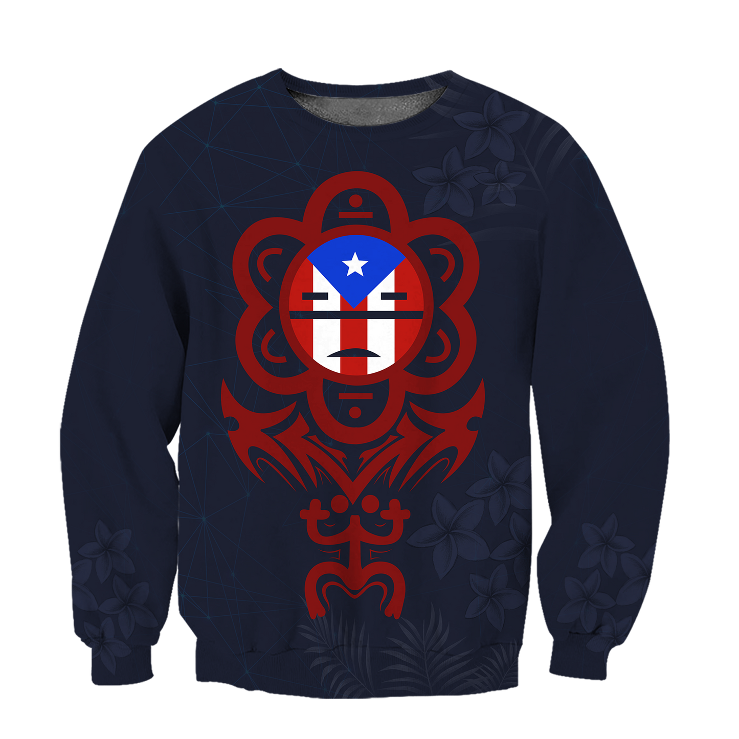 Puerto Rico Sol Taino All Over Print Shirts And Short NTN06202001-Apparel-TQH-SweatShirts-S-Vibe Cosy™