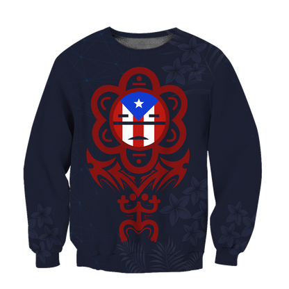 Puerto Rico Sol Taino All Over Print Shirts And Short NTN06202001-Apparel-TQH-SweatShirts-S-Vibe Cosy™